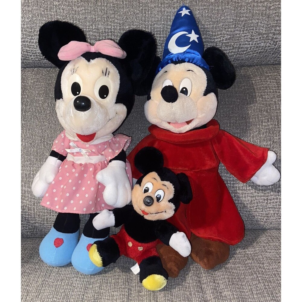 Y2K Mickey Mouse Plush Lot Stuffed Animal Bundle Playskool Korean Made Mickey 3